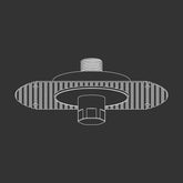 Cea Design Free Ideas soffione doccia a soffitto getto a vela FRE125 + INC08